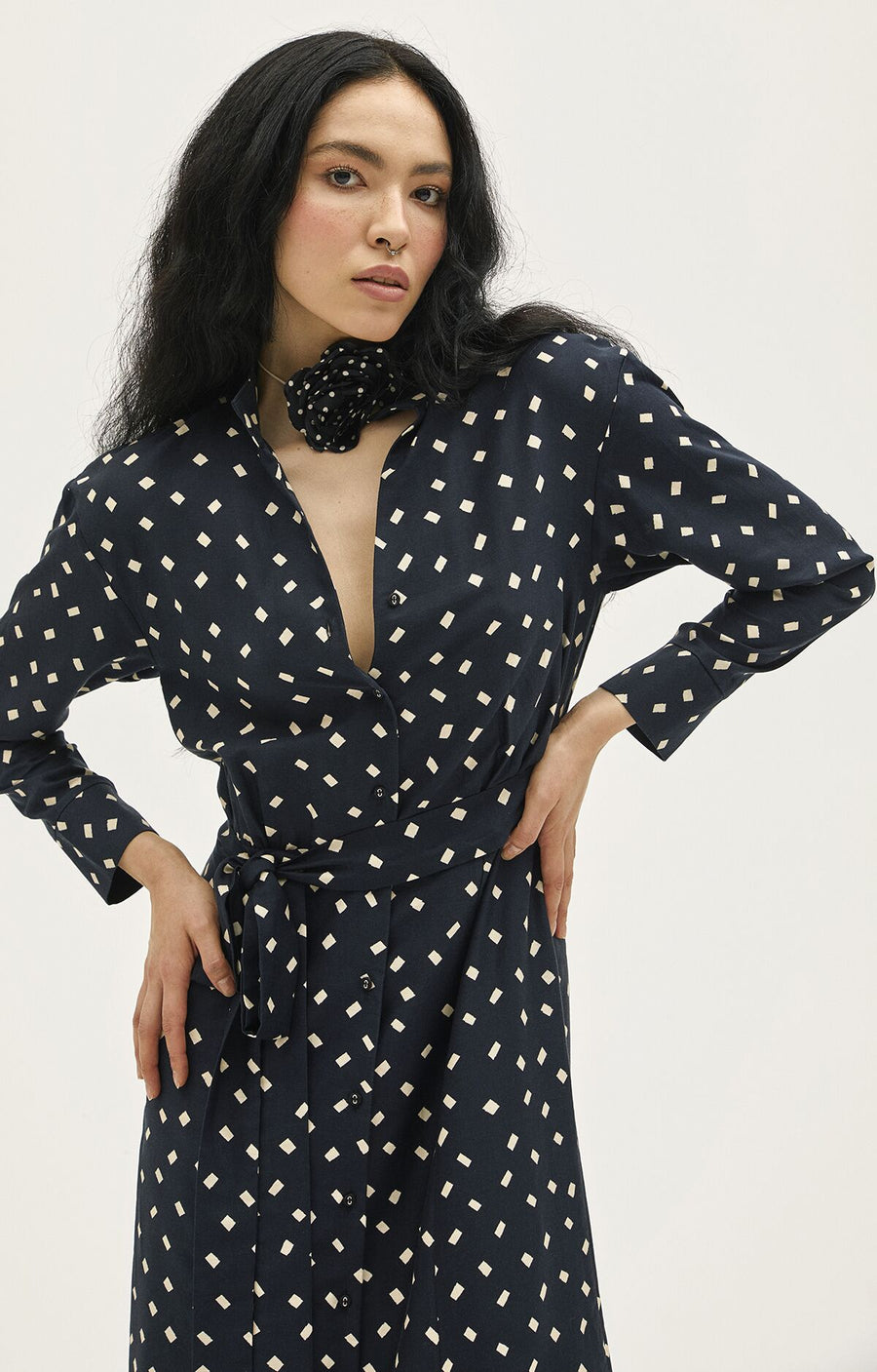 Black Dianora Cotton Dress - Porterist 1