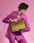 Pistachio Green & Fuchsia Niji Bag | Porterist