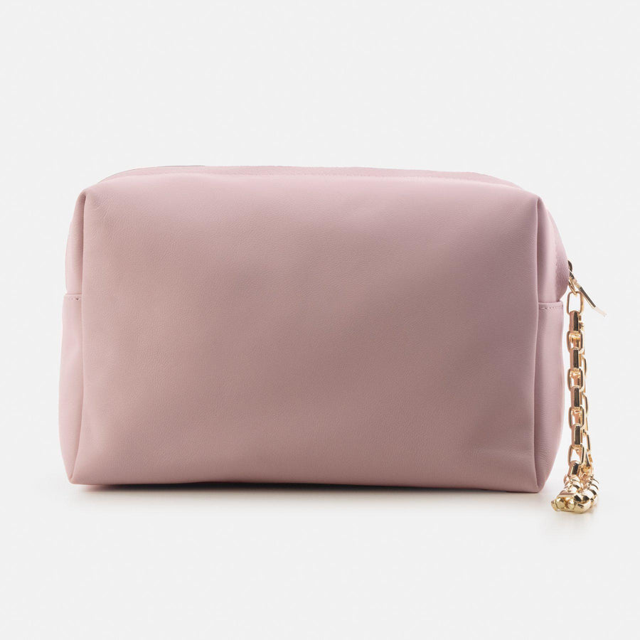 Pouter Pink Leather Make Up Bag | Porterist