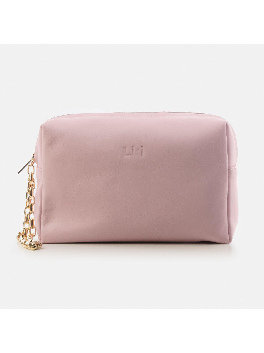 Pouter Pink Leather Make Up Bag | Porterist