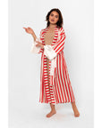 Red Striped Long Kimono | Porterist