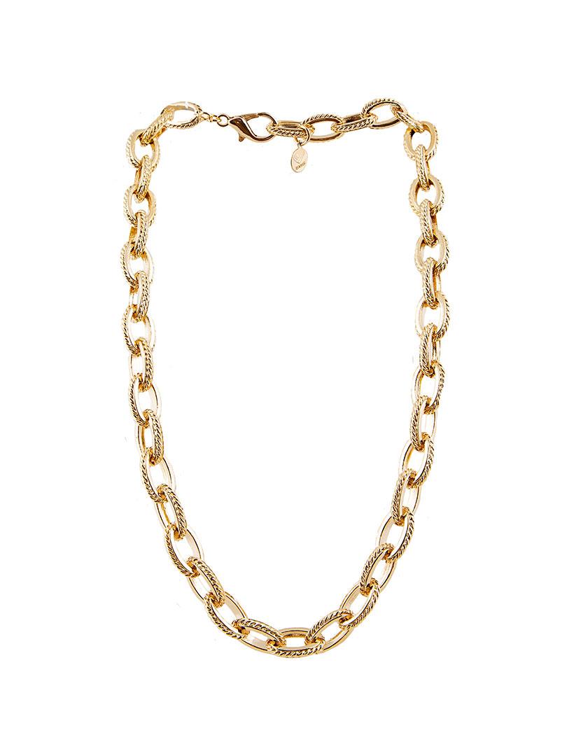 Sliced Chain Necklace - Gold
