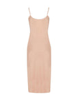 Spaghetti Strap Satin Midi DresBeige  - Porterist 6