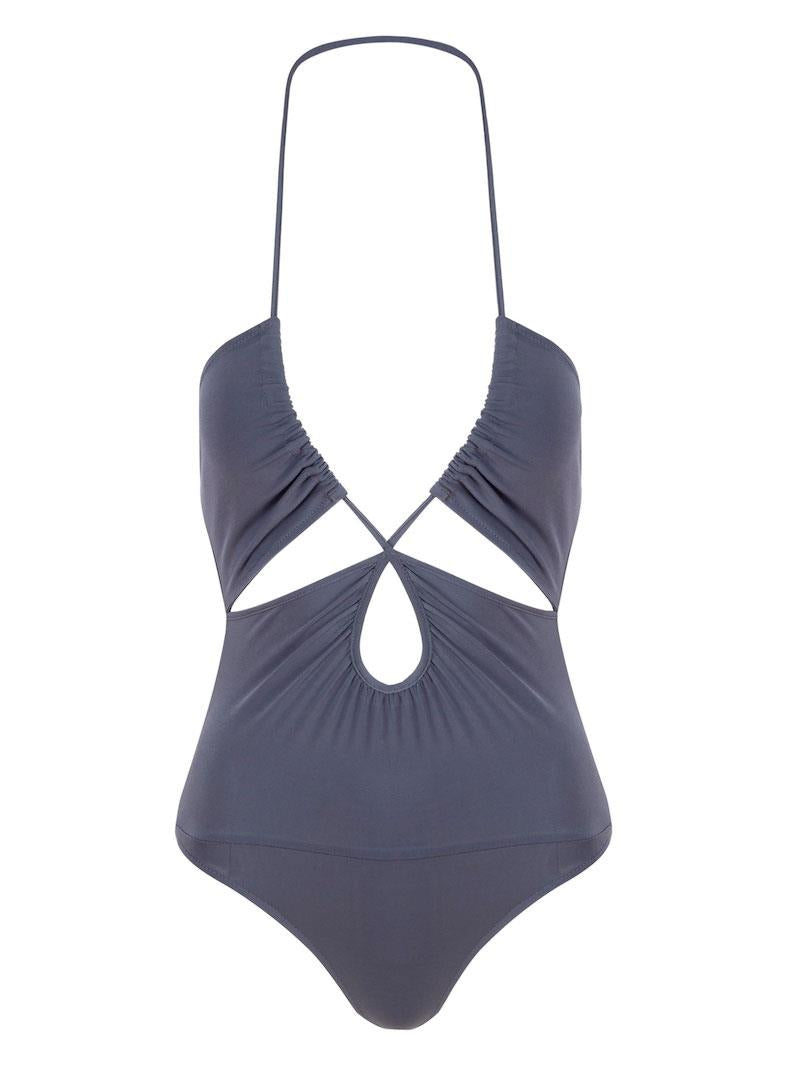 Strap Low Cut Bodysuit Anthracite  - Porterist 4