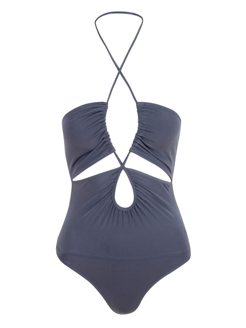 Strap Low Cut Bodysuit Anthracite  - Porterist 5