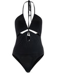 Strap Low Cut Bodysuit Black  - Porterist 1