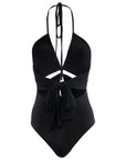 Strap Low Cut Bodysuit Black  - Porterist 2