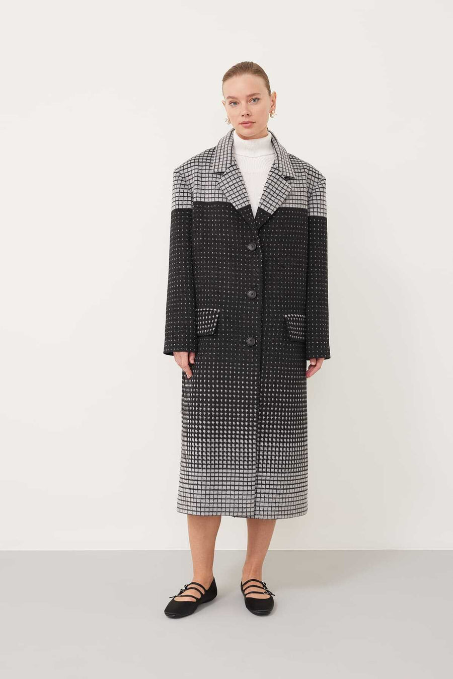 Buttoned Coat Black Smoked  - Porterist 4