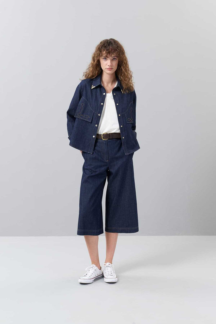 Denim Shirt Navy Blue  - Porterist 3