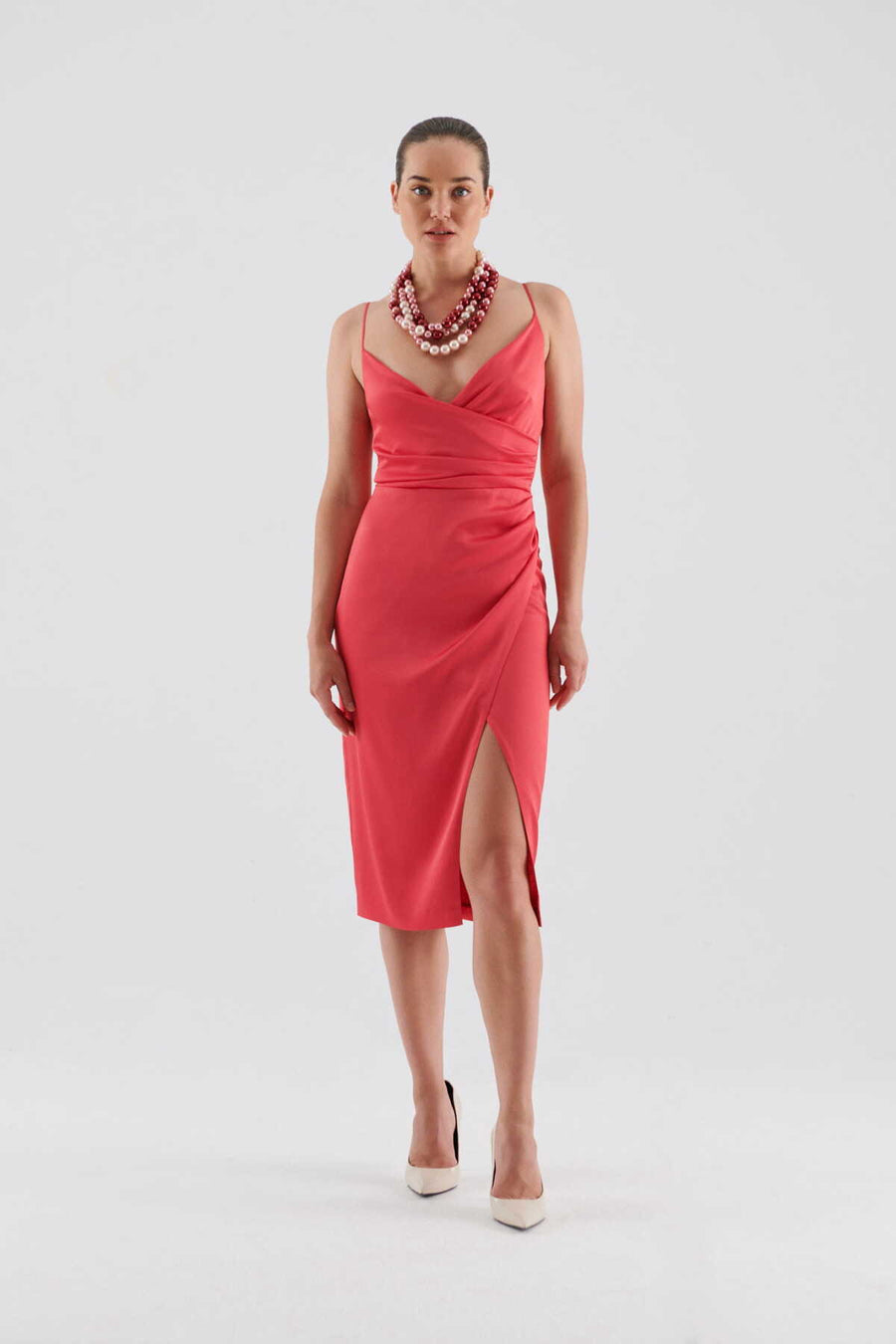 Evening Gowns with Slits Pomegranate Blossom  - Porterist 1