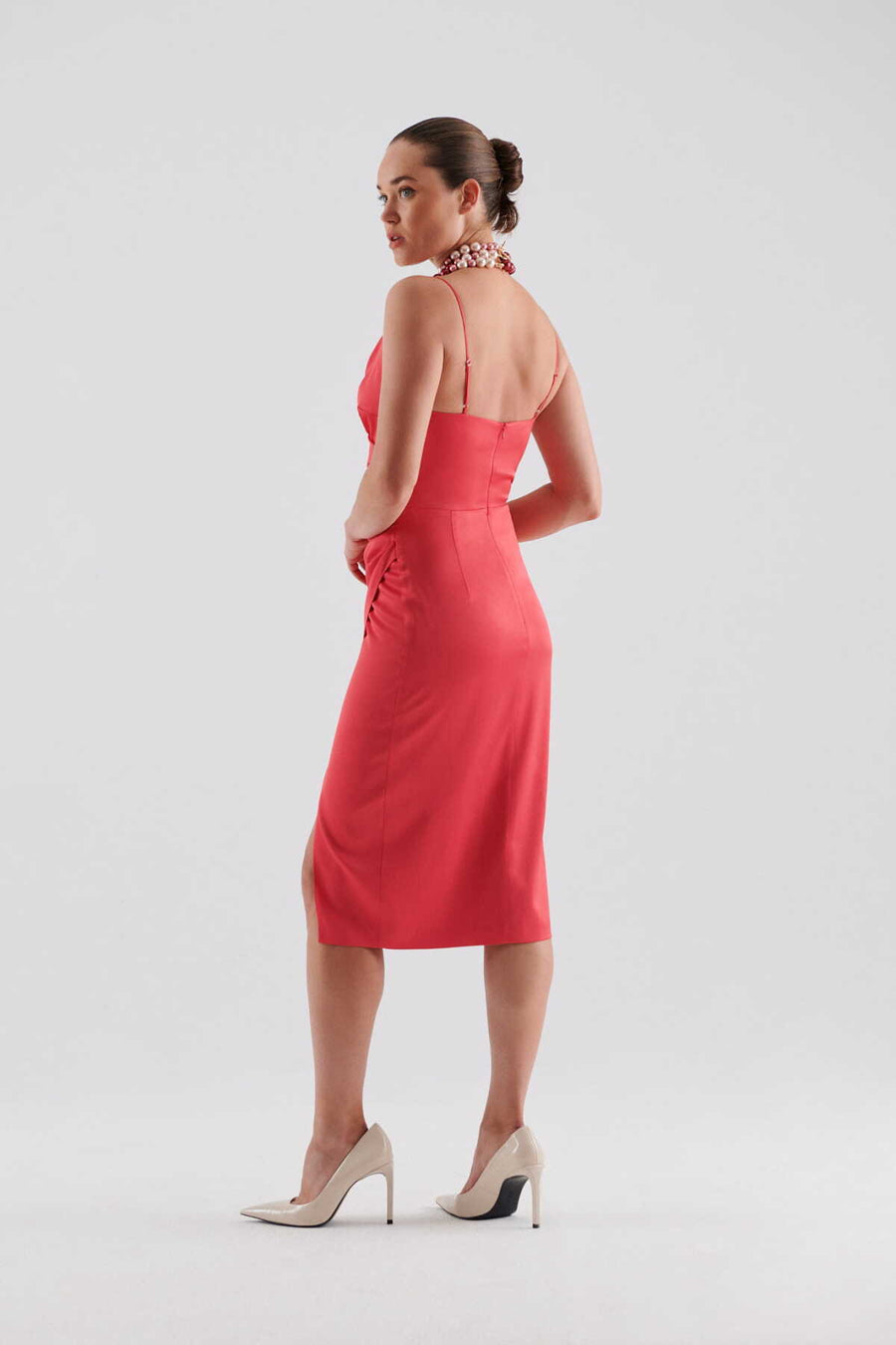Evening Gowns with Slits Pomegranate Blossom  - Porterist 2