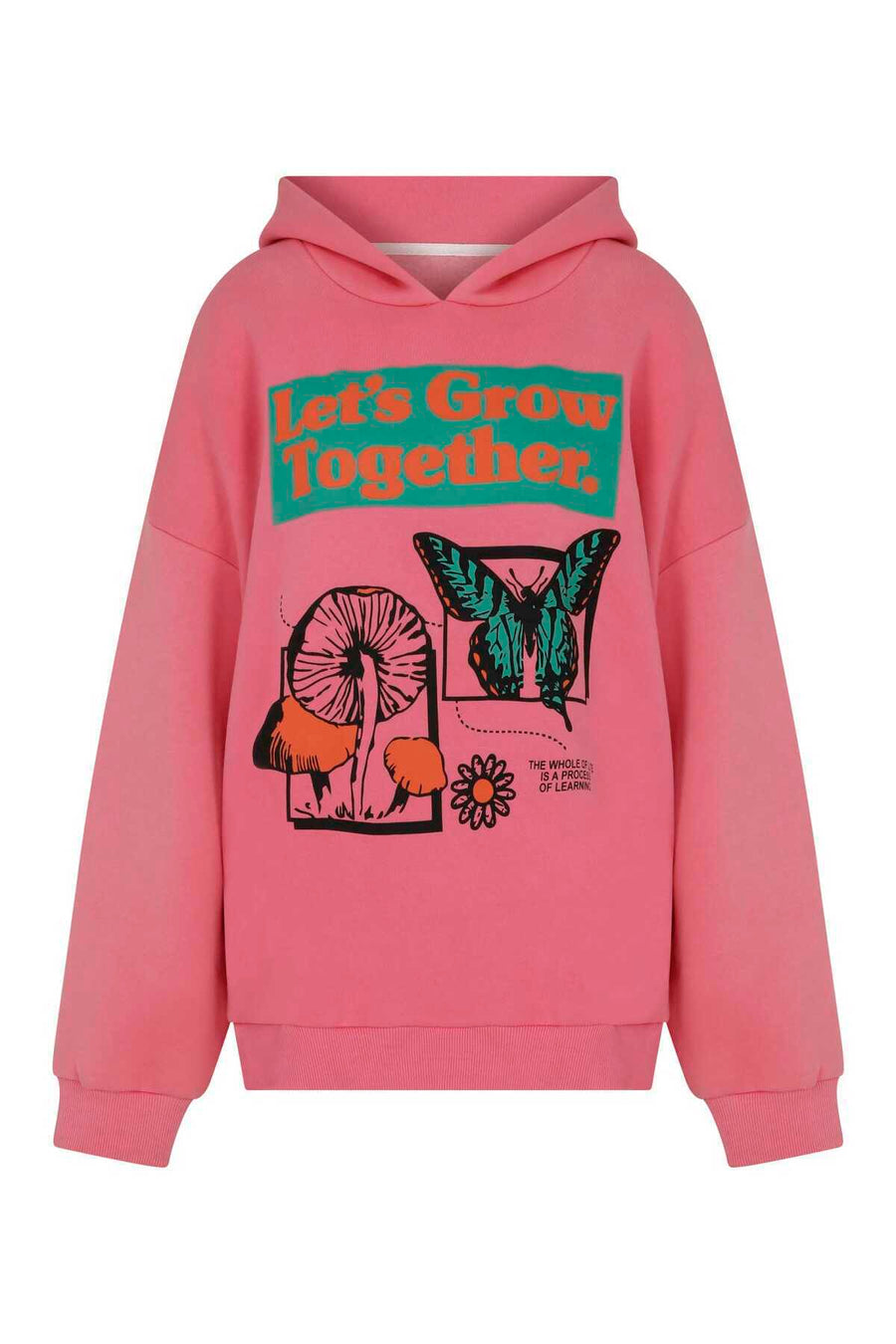 Hoodie Printed Women Sweatshirt Pink  - Porterist 4