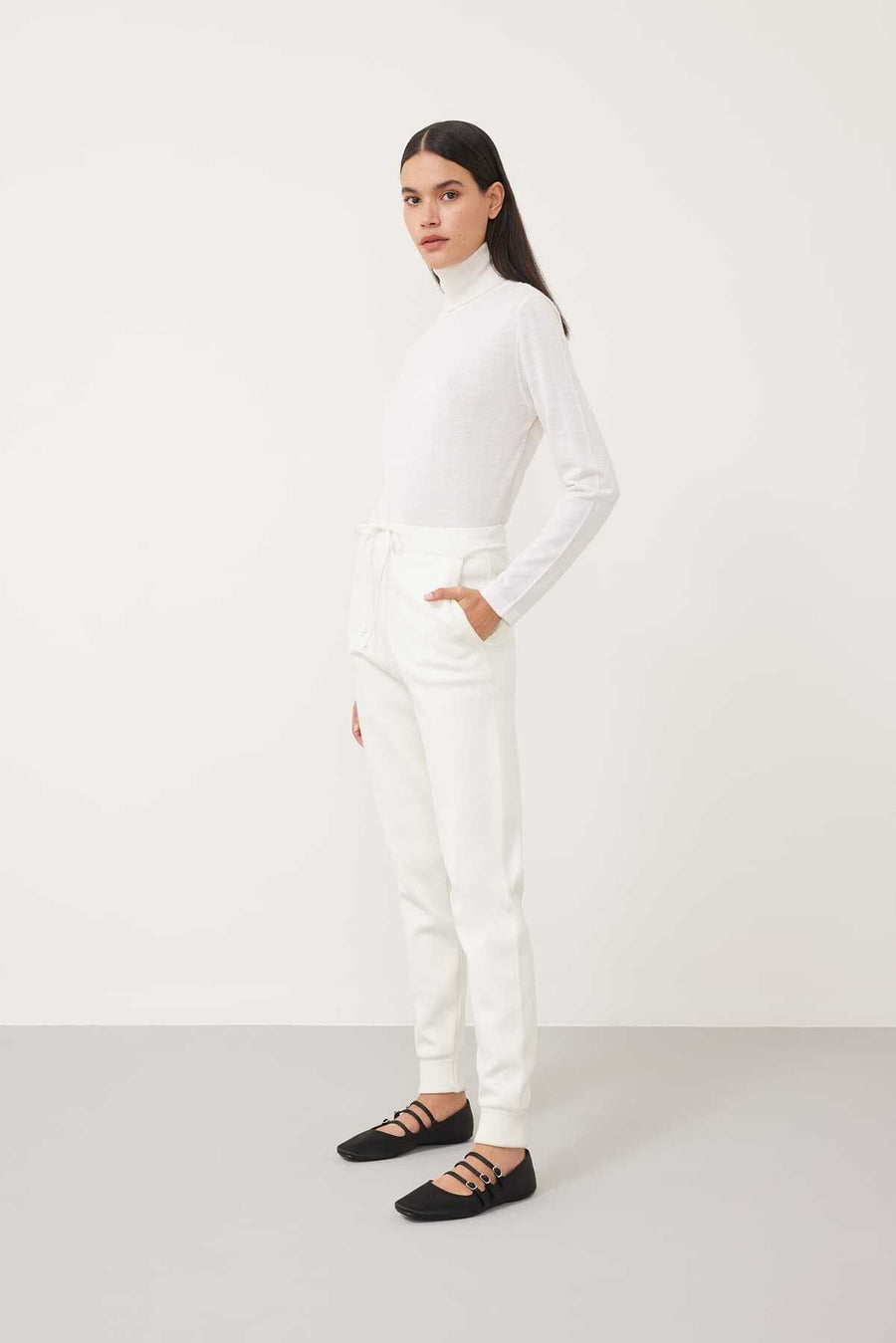 Jogger Tricot Pants Ecru  - Porterist 1