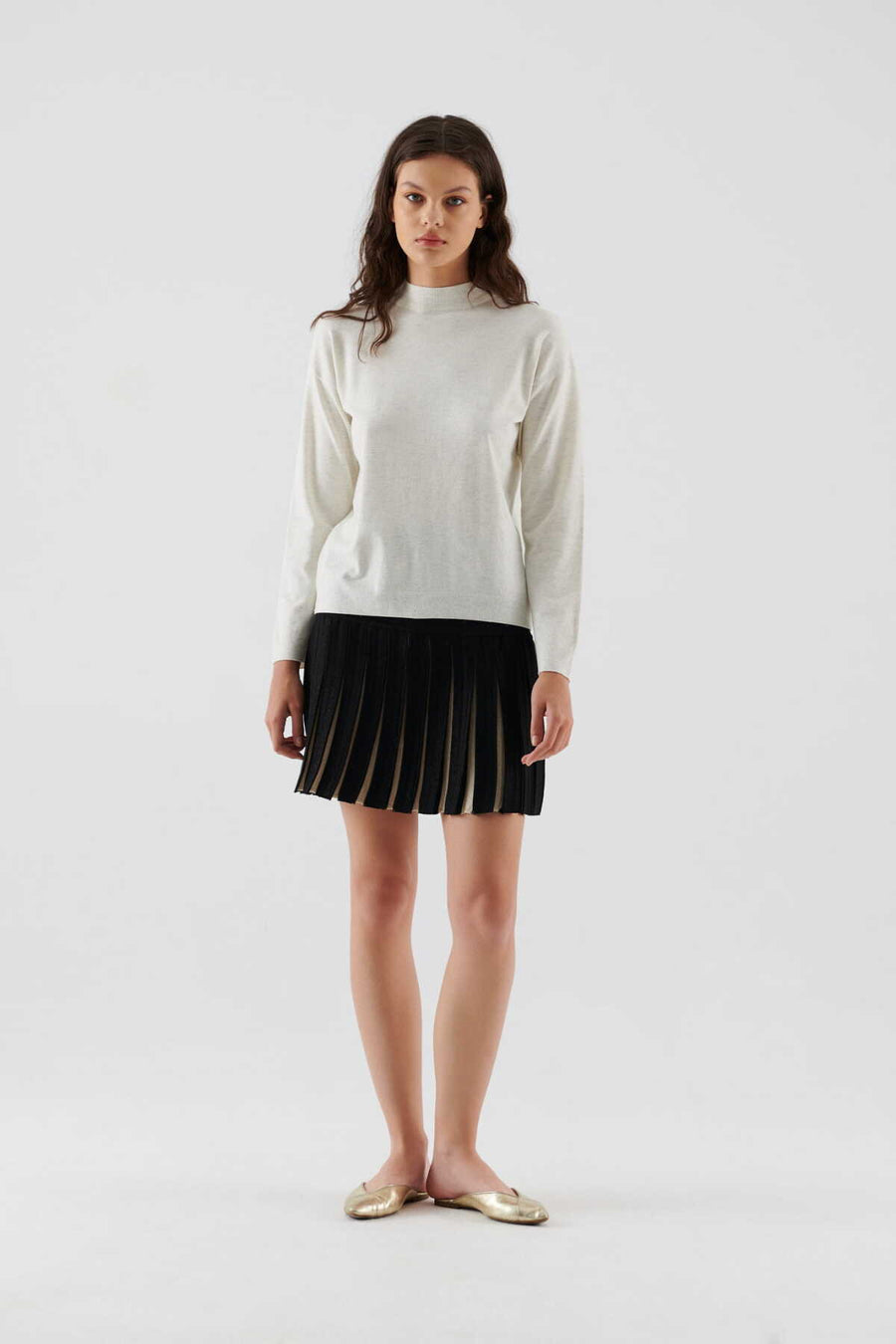 Judge Collar Sweater Ecru  - Porterist 1