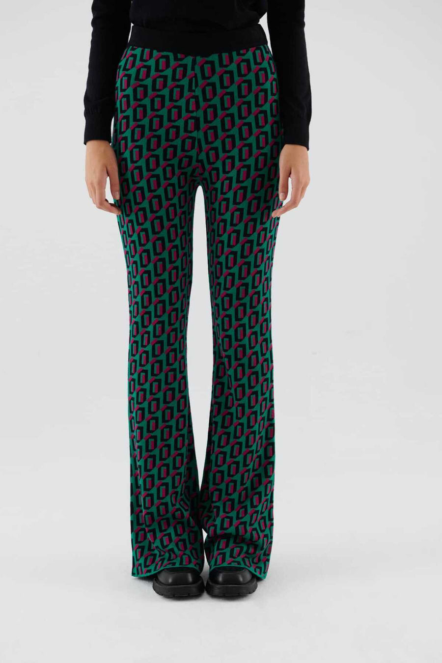 Patterned Tricot Pants Standard Color  - Porterist 3