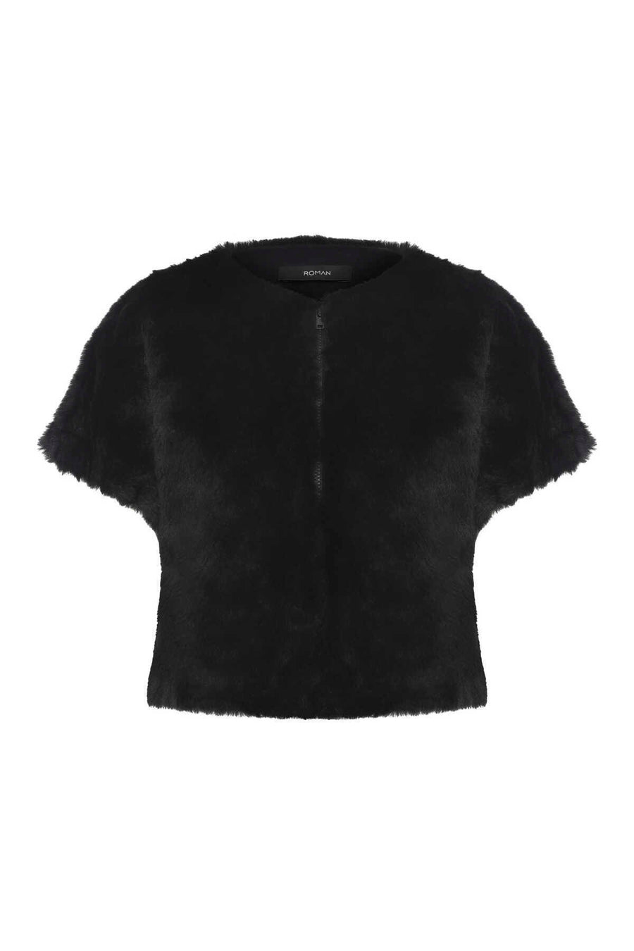 Zipper Detailed Vest Black  - Porterist 4