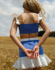 Roselenda Mini Skirt&top Set In Blue | Porterist