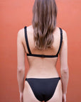 Ruched Bikini Bottom - Just Black | Porterist