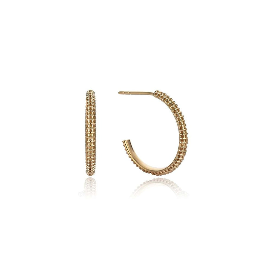 Semita Gold Plated Hoop Earrings | Porterist