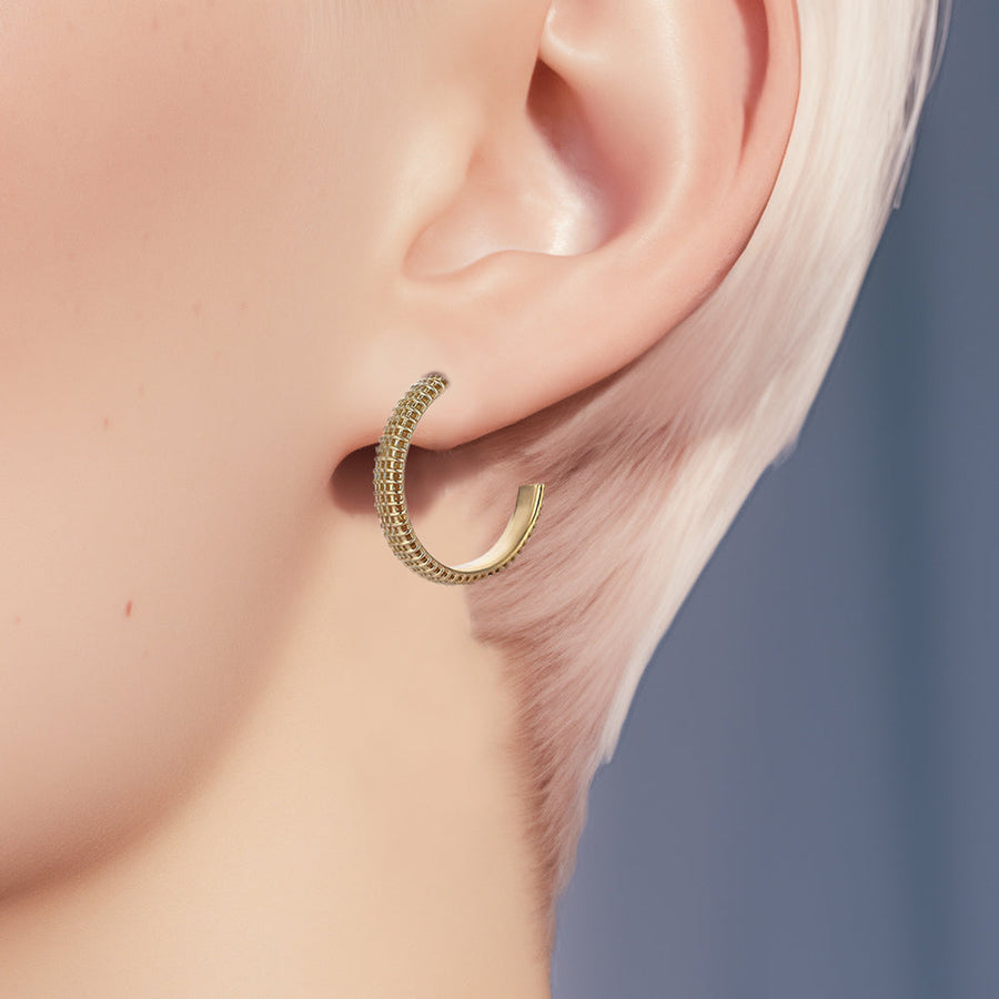 Semita Gold Plated Hoop Earrings | Porterist