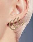 Semita Gold Plated Hoop Earrings | Porterist