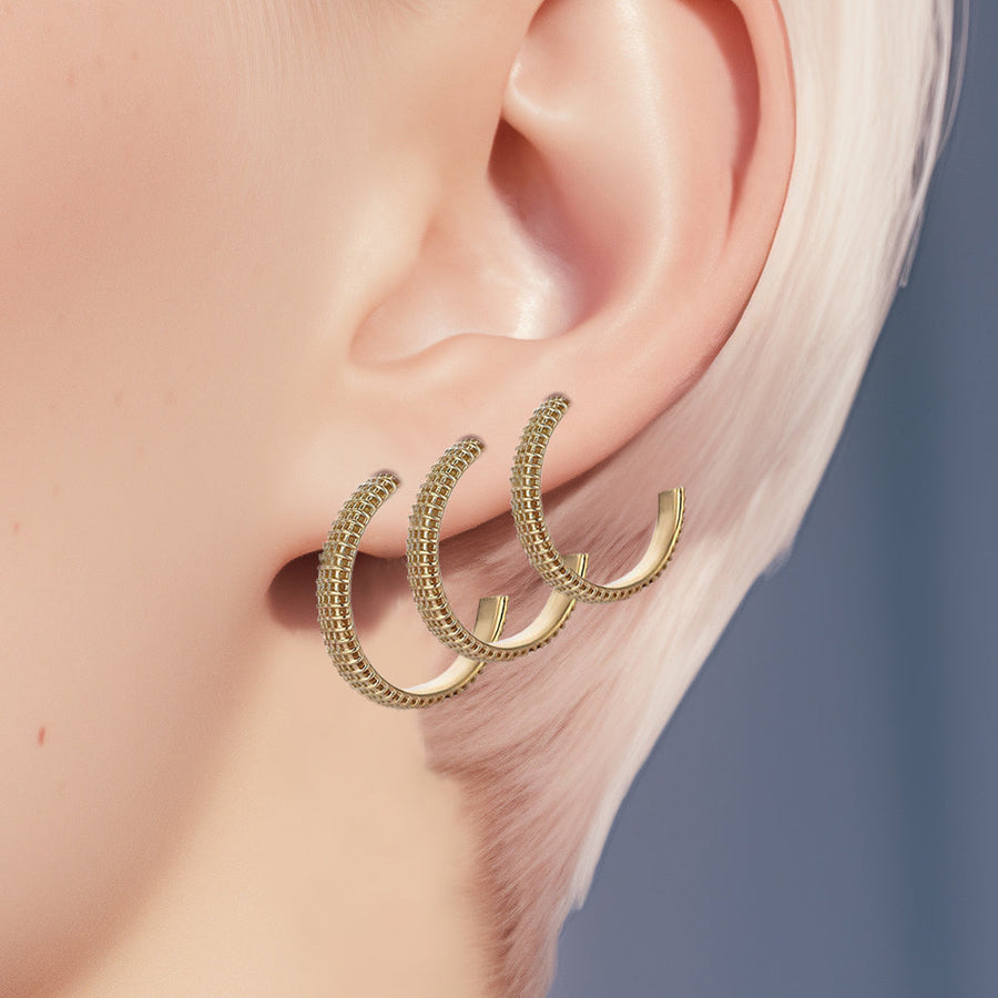 Semita Gold Plated Hoop Earrings | Porterist