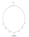 Sense Silver Necklace With Dangling Details   - Porterist 1