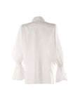 White Sienna Sleeve: Shirred Cotton Shirt - Porterist 5