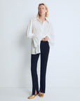 White Sienna Sleeve: Shirred Cotton Shirt - Porterist 2