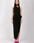 Sienna Black Midi Dress | Porterist