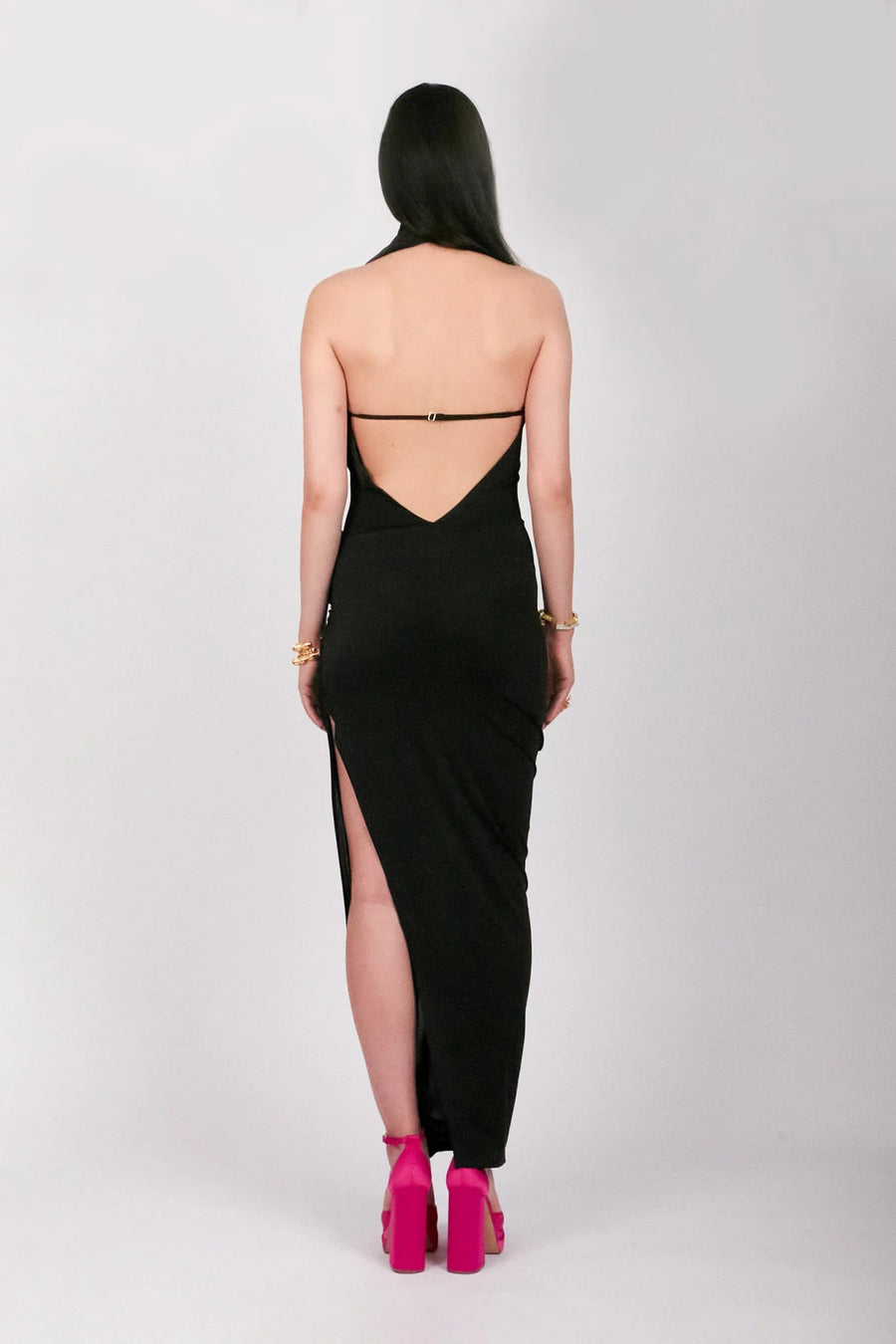Sienna Black Midi Dress | Porterist