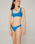 Sierra Econyl® Bra Look Sporty Bikini Set Blue | Porterist