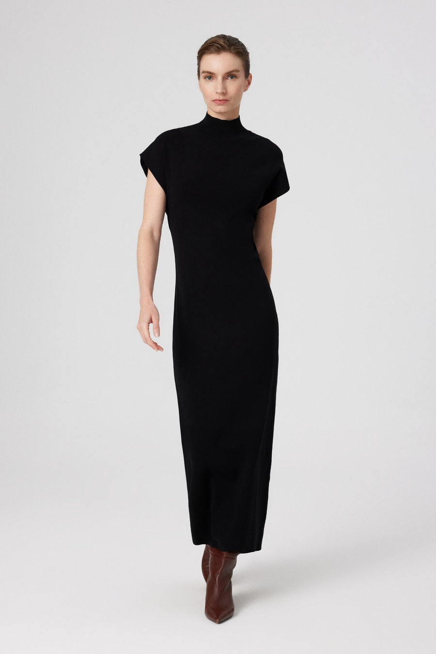 Mısırlı 1951 Black Stingray Turtleneck Long Dress  - Porterist 1