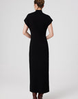 Mısırlı 1951 Black Stingray Turtleneck Long Dress  - Porterist 5