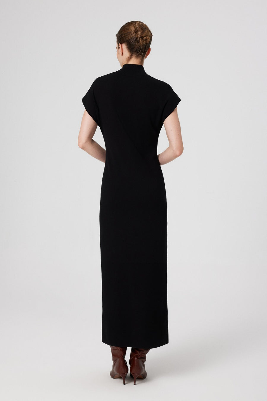 Mısırlı 1951 Black Stingray Turtleneck Long Dress  - Porterist 5