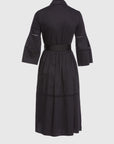 Long Black Dress With Embroidery Detail Fınal Item - Porterist 3