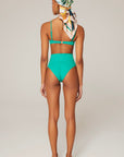 Solana Econyl® Pin - up High Waisted Bikini Set Green