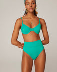 Solana Econyl® Pin - up High Waisted Bikini Set Green