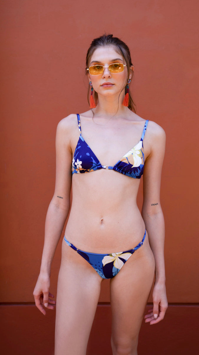 String Bikini Top - Tropical Blue | Porterist