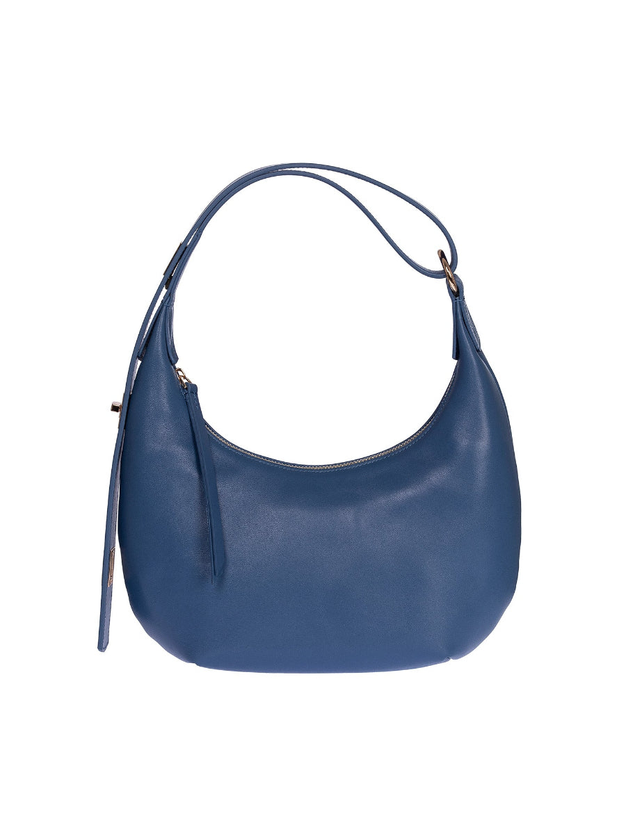 Tina Blue Leather Hand & Shoulder Bag | Porterist