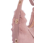 Tina Pink Synthetic Fur Hand & Shoulder Bag | Porterist