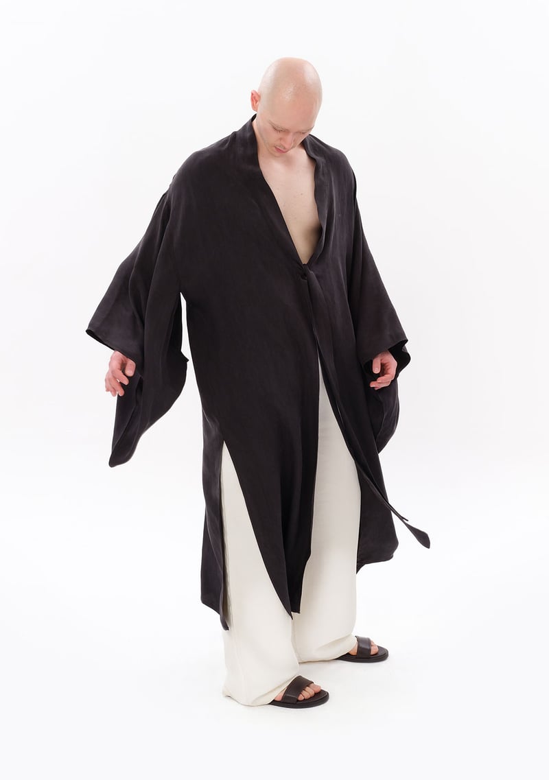 Anthracite Men's Tencel Kimono