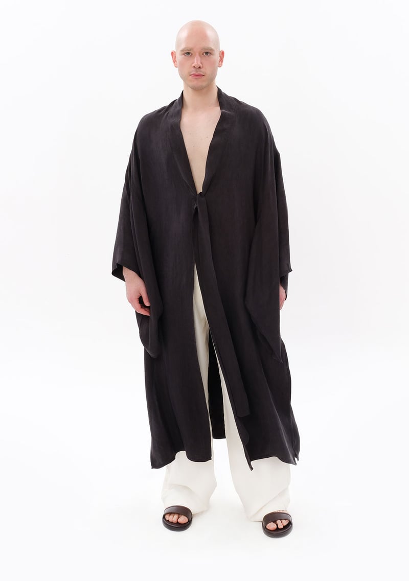 Anthracite Men's Tencel Kimono