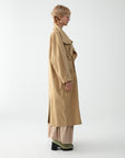 Cream Shawl Collar Trench Coat | Porterist