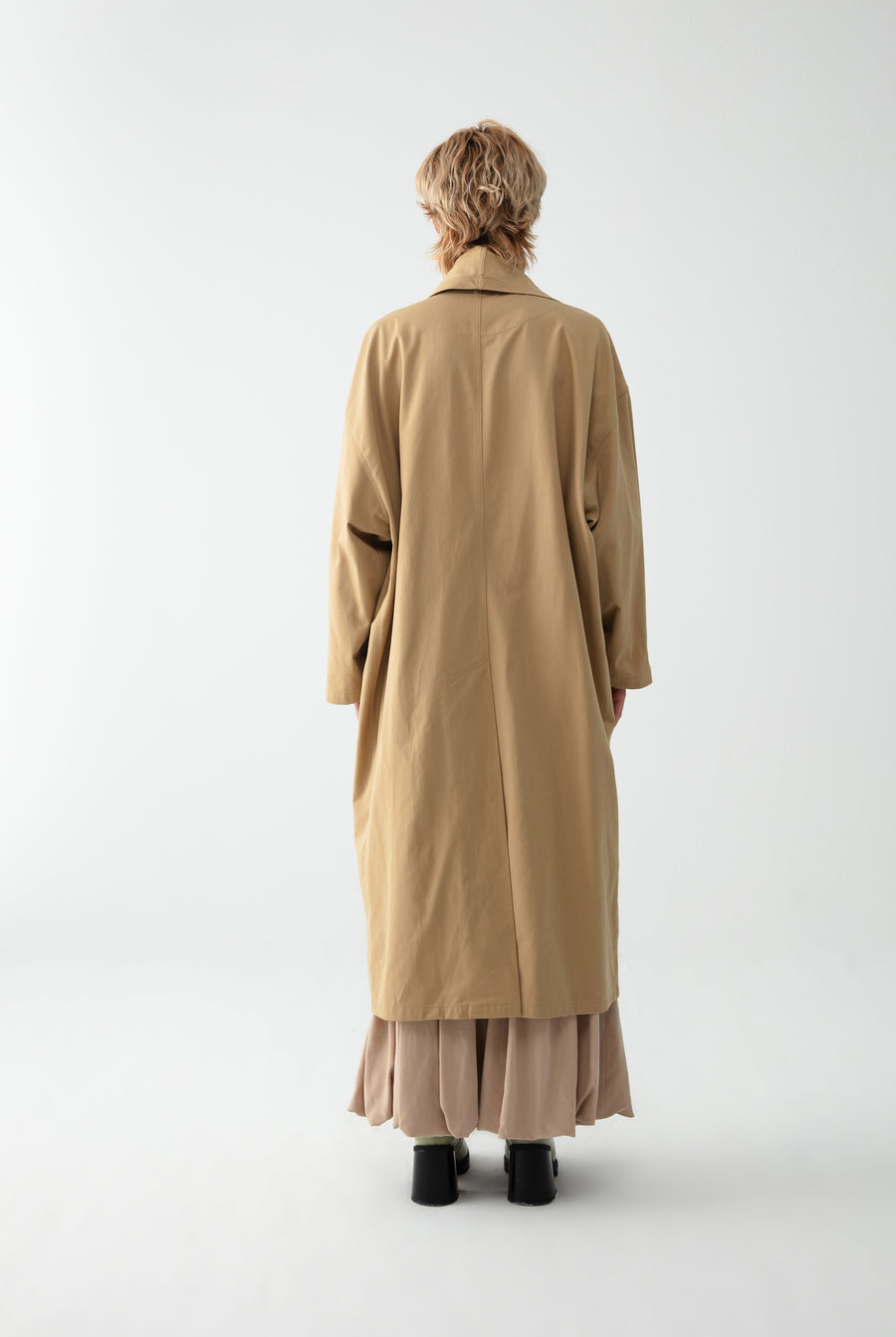 Cream Shawl Collar Trench Coat | Porterist