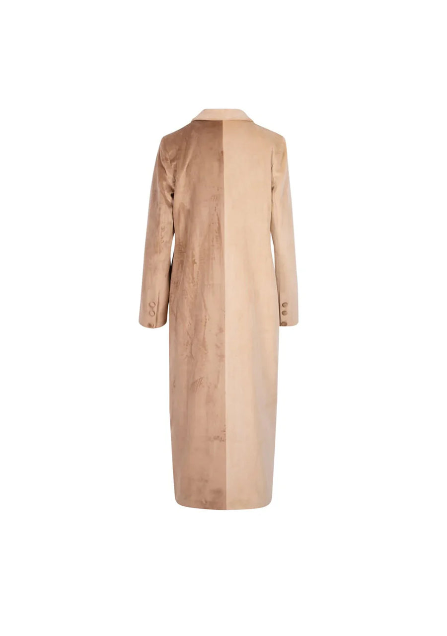 Cream Velvet Long Jacket - Porterist