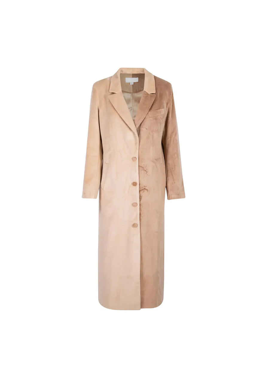 Cream Velvet Long Jacket - Porterist