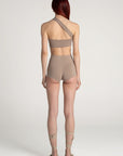 Light Brown One - shoulder Bustier | Porterist