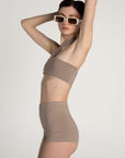 Light Brown One - shoulder Bustier | Porterist