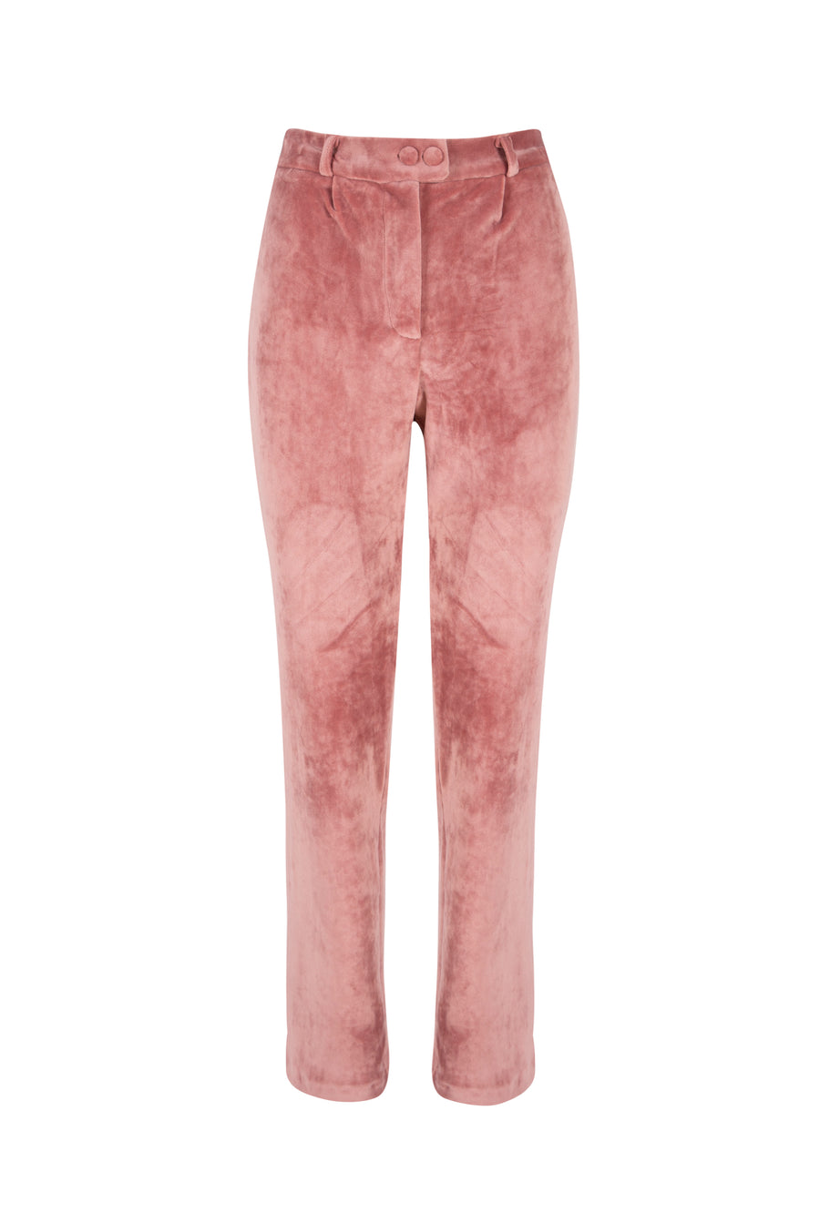 Rose Velvet Straight - cut Pants | Porterist